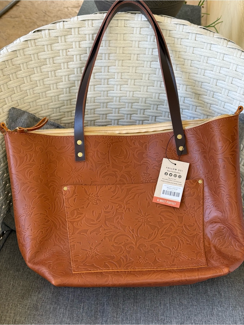 Portland Leather Goods- Meadow Leather Tote size large!
